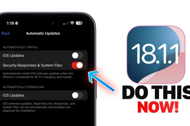 iOS 18.1.1 atnaujinkite dabar